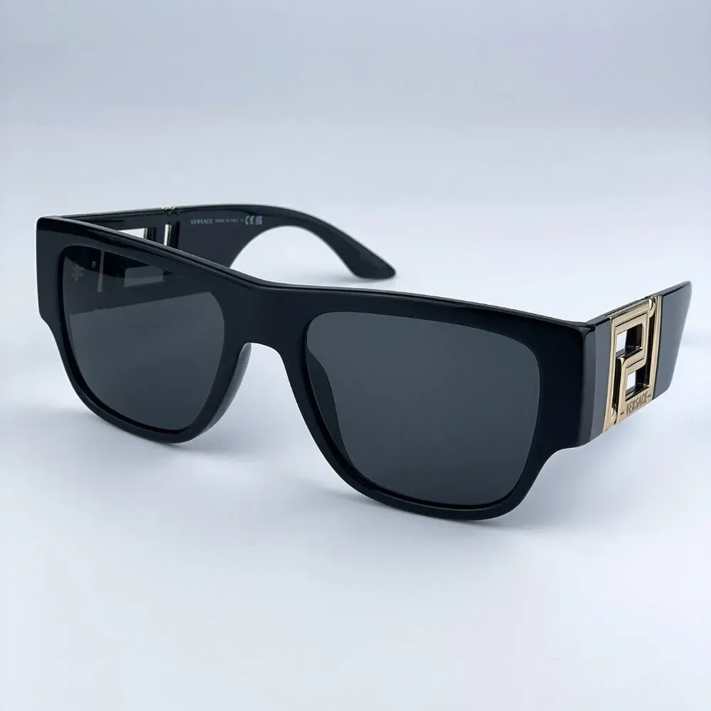 NEW Versace VE4403 GB1/87 Black Grey Square Unisex Sunglasses